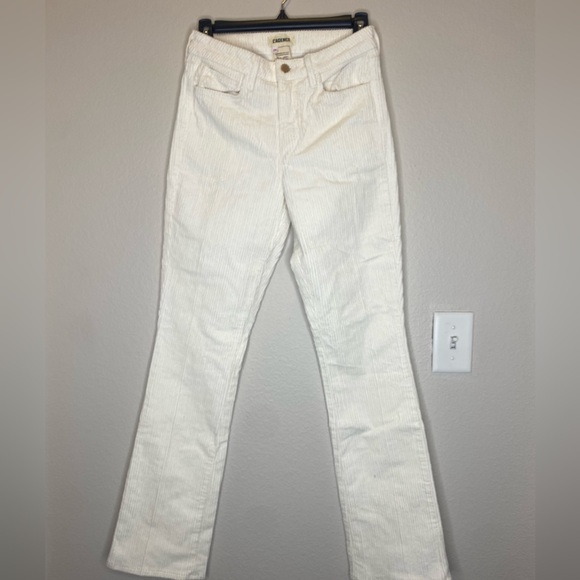 NEW L’Agence Oriana Cotton High Rise Straight Leg / Vintage White / Size 25 - Picture 5 of 10